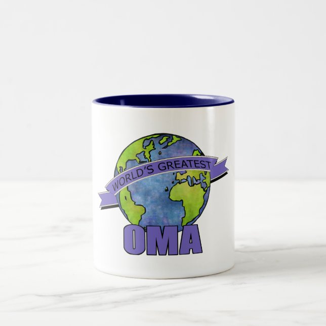 Tasse 2 Couleurs Plus grand Oma du monde (Centre)