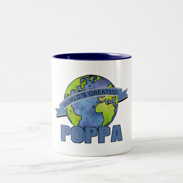 Tasse 2 Couleurs Plus Grand Papa du Monde (Centre)