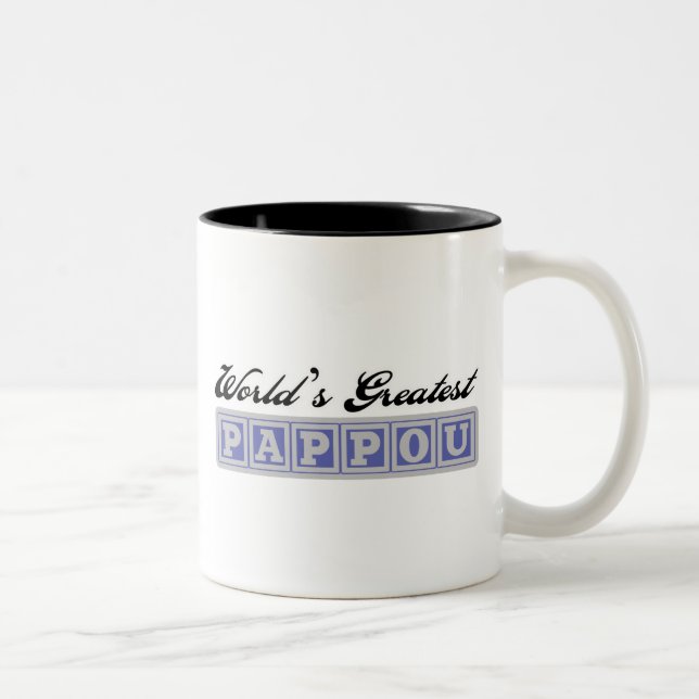 Tasse 2 Couleurs Plus grand Pappou du monde (Droit)
