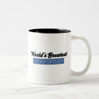 Tasse 2 Couleurs Plus grand PopPop du monde (bleu)