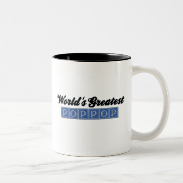 Tasse 2 Couleurs Plus grand PopPop du monde (bleu) (Droit)