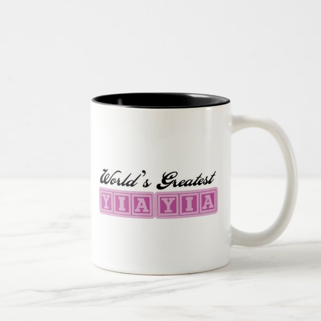 Tasse 2 Couleurs Plus grand YiaYia du monde (Droit)
