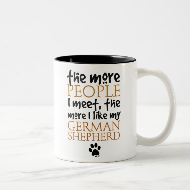 Tasse 2 Couleurs Plus les personnes que je rencontre… (Droit)