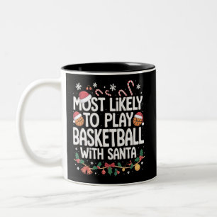 Tasse 2 Couleurs Plus susceptible de jouer au basket avec la famill