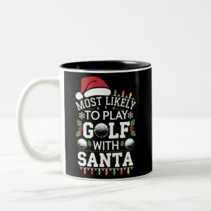 Tasse 2 Couleurs Plus susceptible de jouer au golf avec Santa Famil