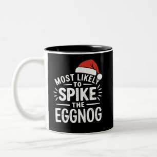 Tasse 2 Couleurs Plus susceptible de pimenter l'eggnog de Noël