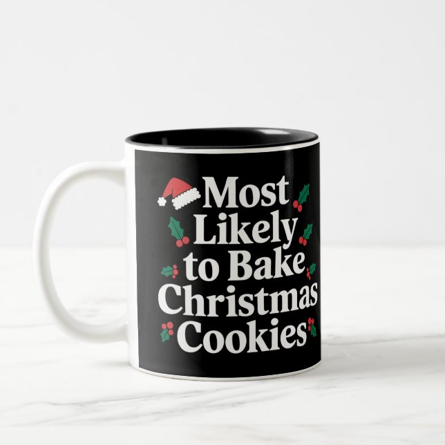 Tasse 2 Couleurs Plus susceptible de préparer des biscuits de Noël  (Gauche)