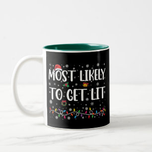 Tasse 2 Couleurs Plus susceptible de s'enflammer Noël Famille appar