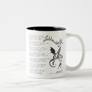 Tasse 2 Couleurs Poème de Jabberwocky