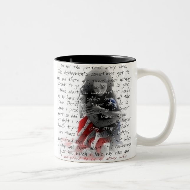 Tasse 2 Couleurs Poème d'épouse d'armée (Droit)