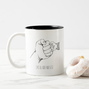 Tasse 2 Couleurs Poignée première Fête des pères - Cadeau personnal