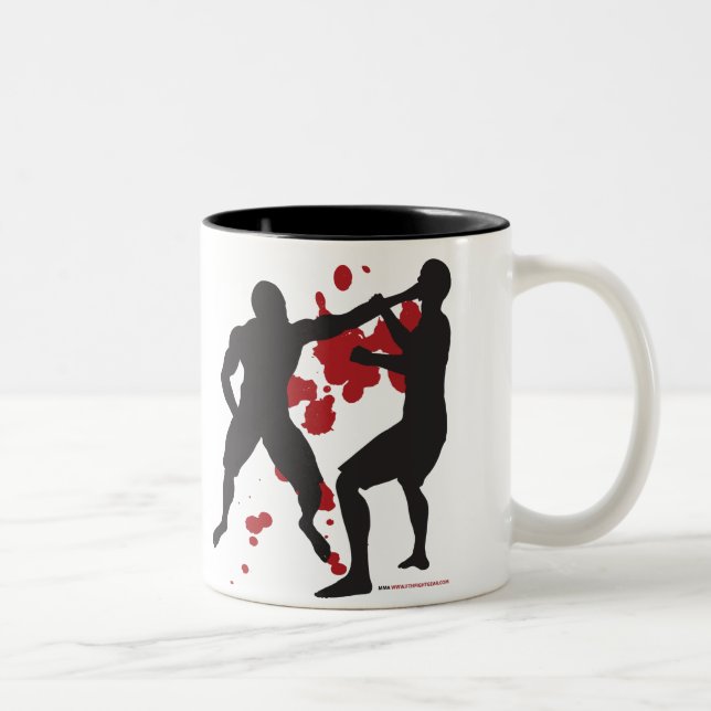 TASSE 2 COULEURS POINÇON DE VISAGE DE MIXED MARTIAL ART (Droit)