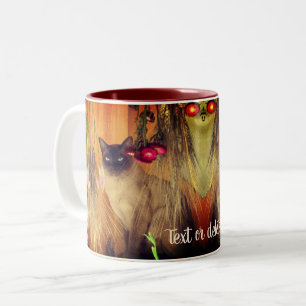 Tasse 2 Couleurs Poing de chats siamois personnalisé