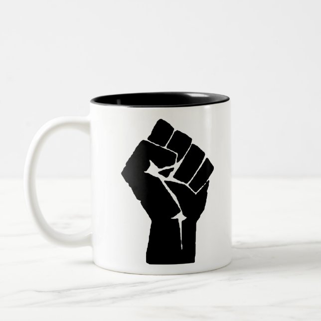 Tasse 2 Couleurs Poing serré augmenté (Gauche)