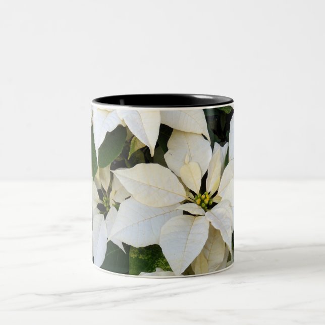 Tasse 2 Couleurs Poinsettias blanches (Centre)