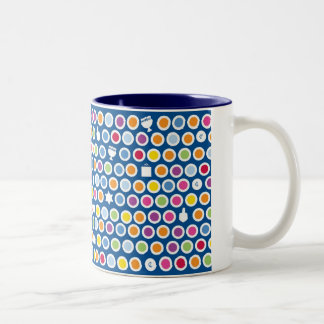 Tasse 2 Couleurs points de chanukah