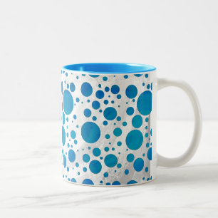 Tasse 2 Couleurs Pois bleu océan