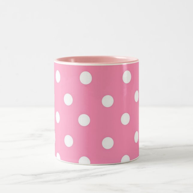 Tasse 2 Couleurs Pois rose chic (Centre)
