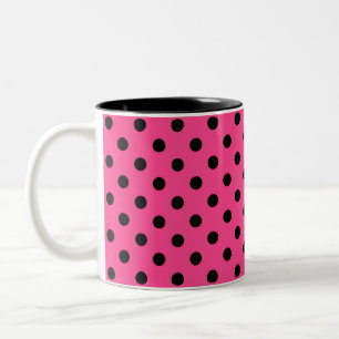 Tasse 2 Couleurs Pois roses et noirs