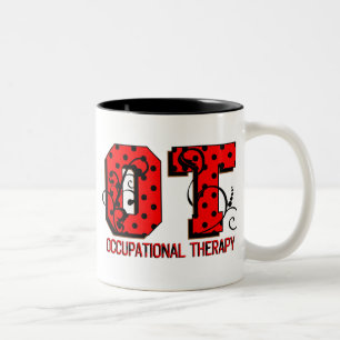 Tasse 2 Couleurs Pois rouge et noir