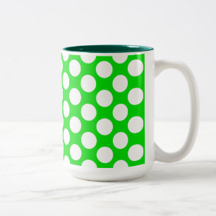 Tasse 2 Couleurs Pois sur le vert