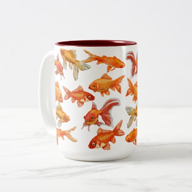 Tasse 2 Couleurs Poisson d'or (Devant gauche)