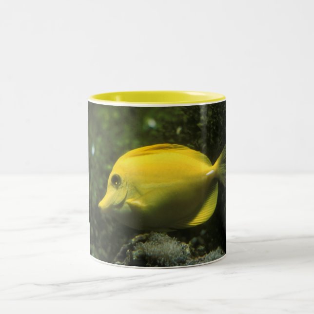 TASSE 2 COULEURS POISSON JAUNE (Centre)