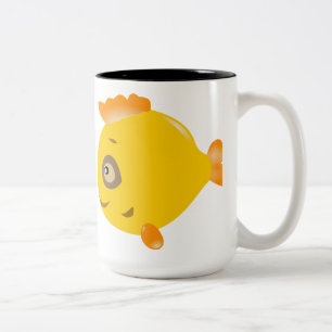 Tasse 2 Couleurs Poisson jaune