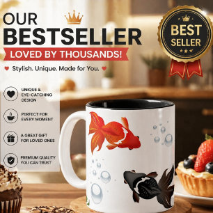 Tasse 2 Couleurs Poisson Koi Élégant Design Zen – Japonais Paisible