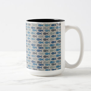 Tasse 2 Couleurs Poisson lin