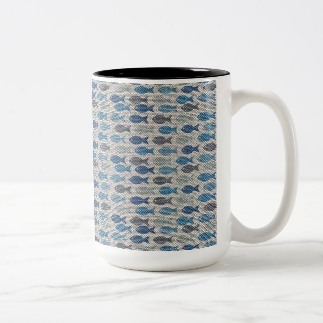Tasse 2 Couleurs Poisson lin (Droit)