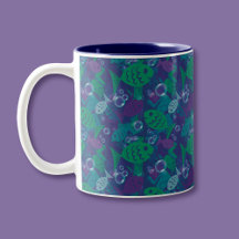Poissons et bulles Vibrant Reef Motif