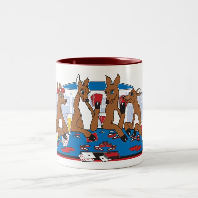 Tasse 2 Couleurs Poker Jouer Bachelorette (Centre)