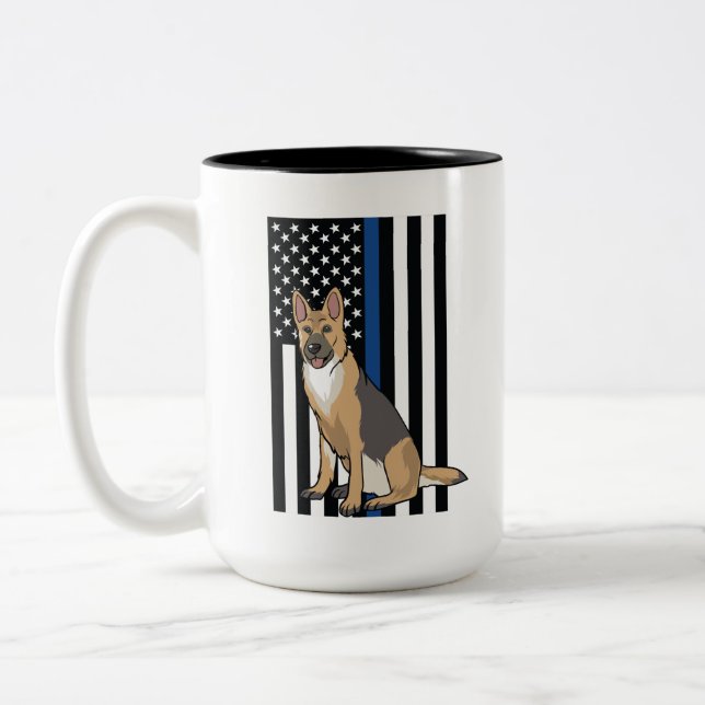 Tasse 2 Couleurs Police K9 Chien de police (Gauche)