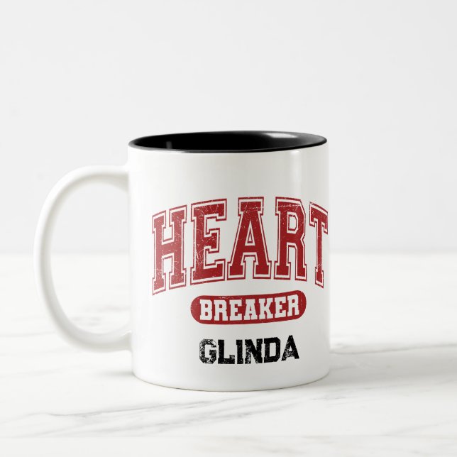 Tasse 2 Couleurs Police Stylisée de Varsity personnalisée (Gauche)