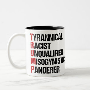 Tasse 2 Couleurs Politique acrostique et drôle contre Trump