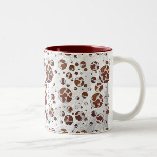 Tasse 2 Couleurs Polka Dot Vache Brown et blanche
