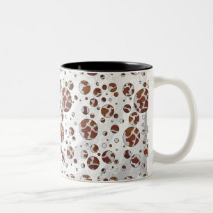 Tasse 2 Couleurs Polka Dot Vache Brown et blanche