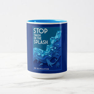 Tasse 2 Couleurs Pollution de la mer