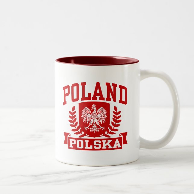 Tasse 2 Couleurs Pologne Polska (Droit)