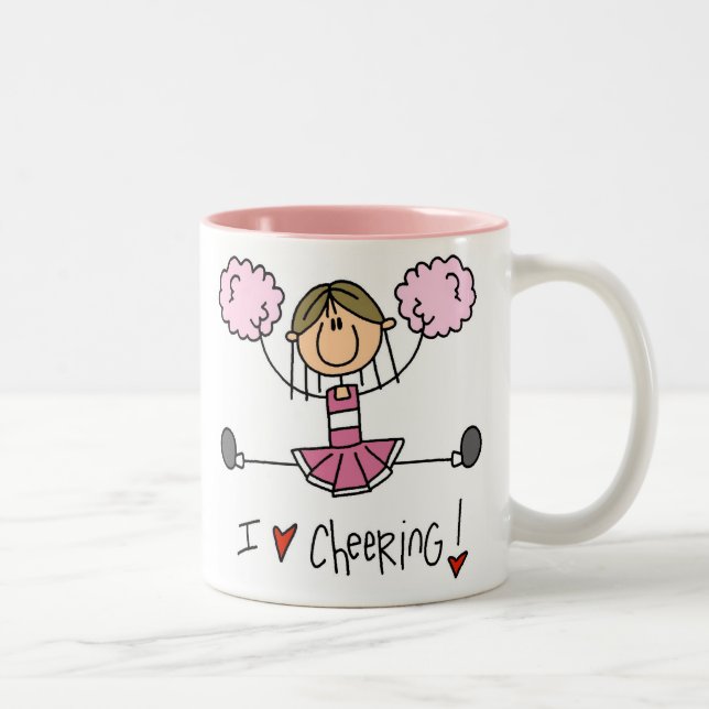 Tasse 2 Couleurs Pom-pom girl rose (Droit)