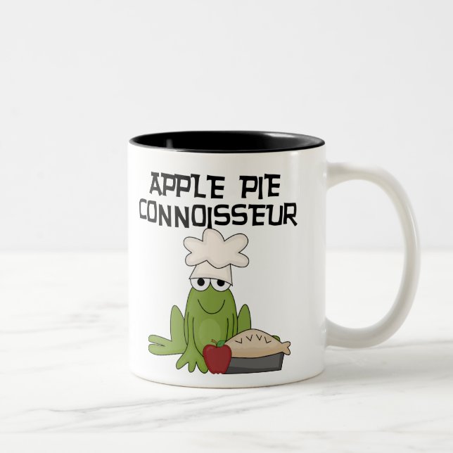 Tasse 2 Couleurs Pomme Pie Connoisseur Tshirts et cadeaux (Droit)