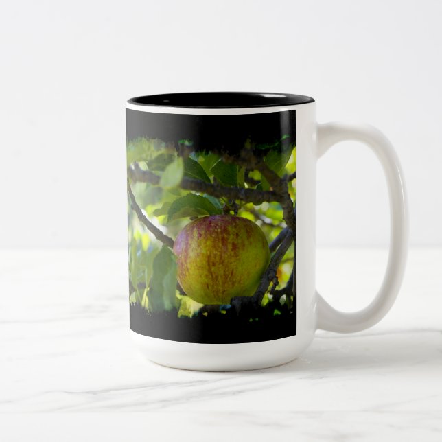Tasse 2 Couleurs Pommes 6 Grungy Noir (Droit)