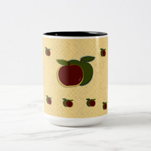 Tasse 2 Couleurs Pommes Peintes (or texturé) Grandes