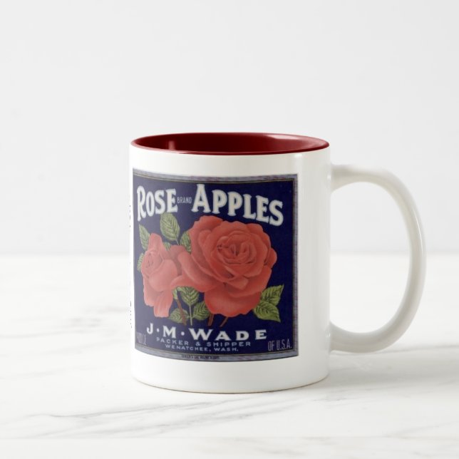 Tasse 2 Couleurs Pommes roses de marque (Droit)