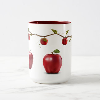 Tasse 2 Couleurs Pommes rouges