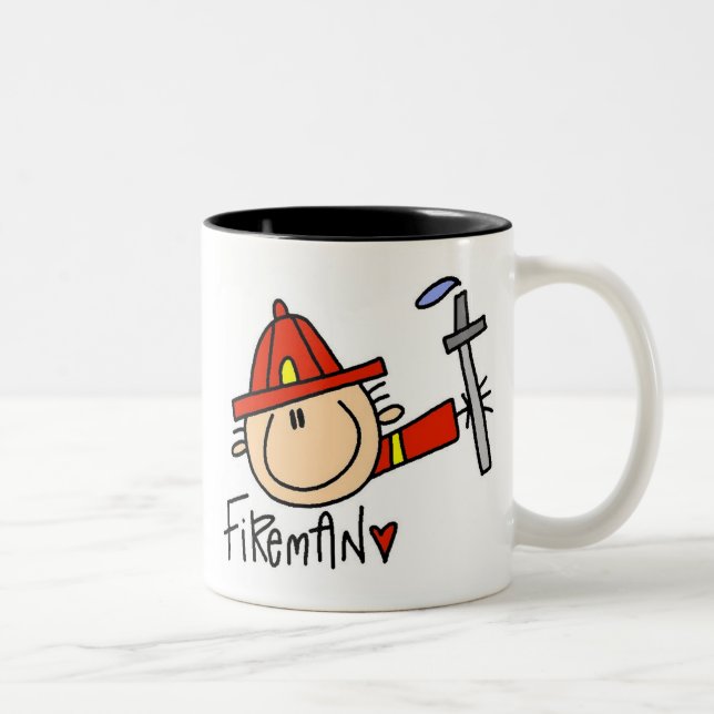 Tasse 2 Couleurs Pompier (Droit)