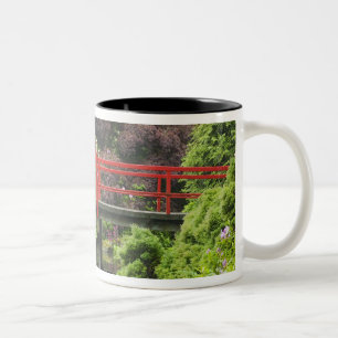 Tasse 2 Couleurs Pont Heart avec des rhododendrons en fleurs,