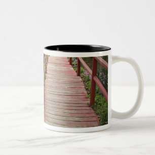 Tasse 2 Couleurs Pont rouge au-dessus de l'étang, Magnolia Plantat
