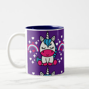Tasse 2 Couleurs Pony de licorne violette